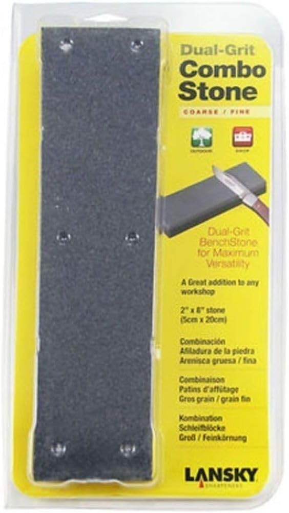 Lansky 8" Dual Grit Combo Bench Stone Knife Sharpener: Coarse (120) & Medium (600) Grit Alumina-Oxide - LCB8FC - Image 4